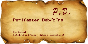 Perlfaster Debóra névjegykártya